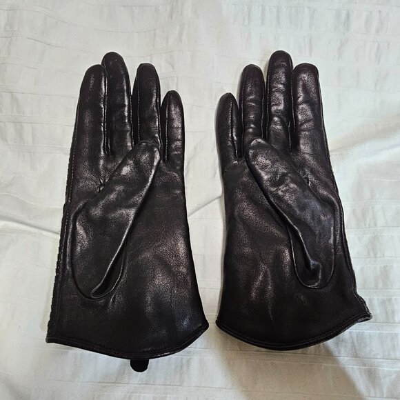 Fownes Brothers Whipstitch Leather Gloves - 2019 - Black - Sz M - Picture 5 of 9